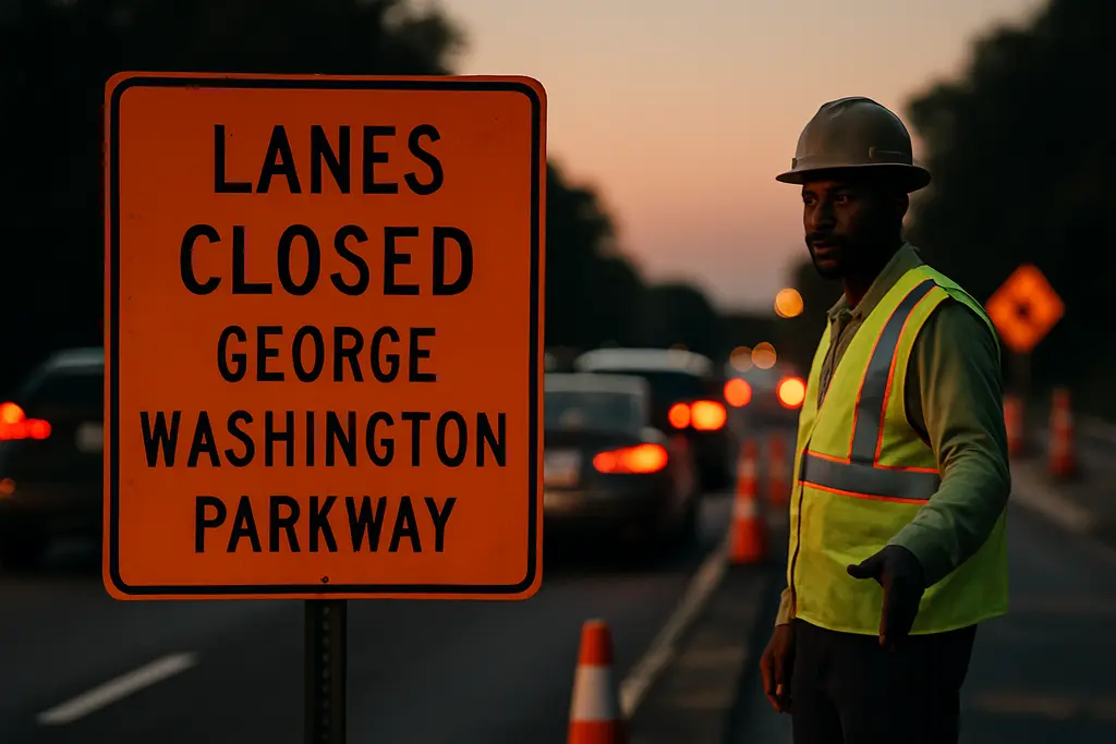 George Washington Parkway curving through trees near the Potomac River