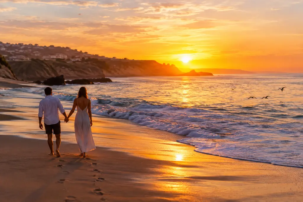 Crystal Cove access path above an eroded beach bluff in Orange County
