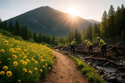 Northern Arizona tourism route near canyon country after summer flooding