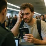 Visa Processing Pauses affecting airport departure boards and trip planning documents