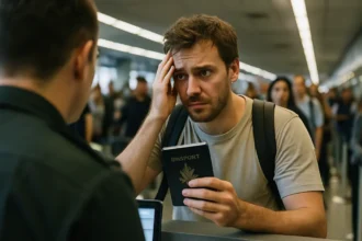 Visa Processing Pauses affecting airport departure boards and trip planning documents
